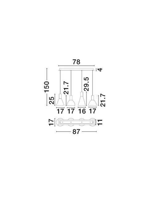 Luster NOVA LUCE 9236307 LED 32W 960lm 3000K 230V IP20